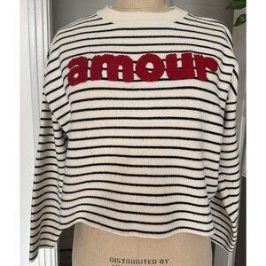 In April Paris 1986 AMOUR Stripe Sweater
